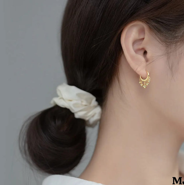 GOLD-PLATED BALI EARRINGS