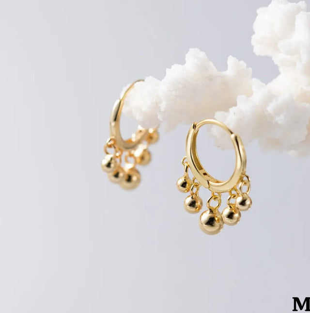 GOLD-PLATED BALI EARRINGS